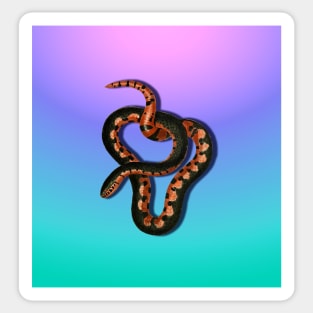 Bluest gradient colorful illustration of a snake Sticker